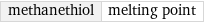 methanethiol | melting point