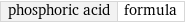 phosphoric acid | formula