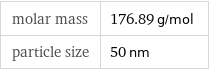 molar mass | 176.89 g/mol particle size | 50 nm