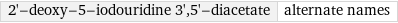 2'-deoxy-5-iodouridine 3', 5'-diacetate | alternate names