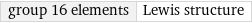 group 16 elements | Lewis structure