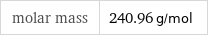 molar mass | 240.96 g/mol