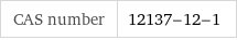 CAS number | 12137-12-1