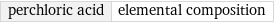 perchloric acid | elemental composition