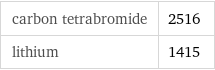 carbon tetrabromide | 2516 lithium | 1415