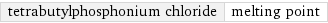 tetrabutylphosphonium chloride | melting point