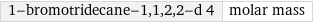 1-bromotridecane-1, 1, 2, 2-d 4 | molar mass