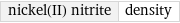 nickel(II) nitrite | density