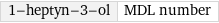 1-heptyn-3-ol | MDL number