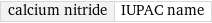 calcium nitride | IUPAC name