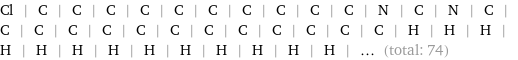 Cl | C | C | C | C | C | C | C | C | C | C | N | C | N | C | C | C | C | C | C | C | C | C | C | C | C | C | H | H | H | H | H | H | H | H | H | H | H | H | H | ... (total: 74)