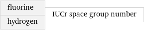 fluorine hydrogen | IUCr space group number