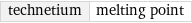 technetium | melting point