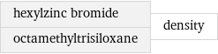 hexylzinc bromide octamethyltrisiloxane | density