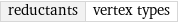 reductants | vertex types