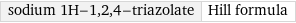 sodium 1H-1, 2, 4-triazolate | Hill formula