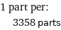 1 part per:  | 3358 parts