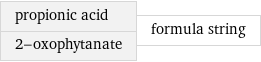 propionic acid 2-oxophytanate | formula string