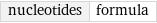 nucleotides | formula