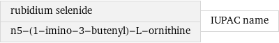 rubidium selenide n5-(1-imino-3-butenyl)-L-ornithine | IUPAC name