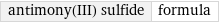 antimony(III) sulfide | formula