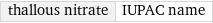 thallous nitrate | IUPAC name