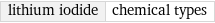 lithium iodide | chemical types