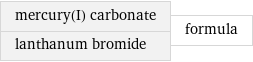 mercury(I) carbonate lanthanum bromide | formula