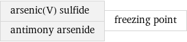 arsenic(V) sulfide antimony arsenide | freezing point