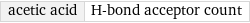 acetic acid | H-bond acceptor count