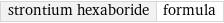 strontium hexaboride | formula