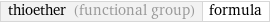 thioether (functional group) | formula