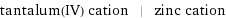 tantalum(IV) cation | zinc cation