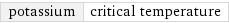 potassium | critical temperature