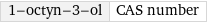 1-octyn-3-ol | CAS number