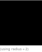  (using radius=2)