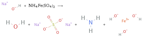  + NH4Fe(SO4)2 ⟶ + + + 