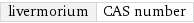 livermorium | CAS number