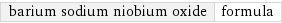 barium sodium niobium oxide | formula