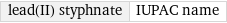 lead(II) styphnate | IUPAC name