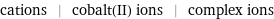 cations | cobalt(II) ions | complex ions