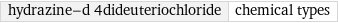 hydrazine-d 4dideuteriochloride | chemical types