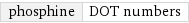 phosphine | DOT numbers