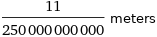 11/250000000000 meters