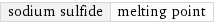 sodium sulfide | melting point