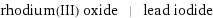 rhodium(III) oxide | lead iodide