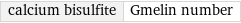 calcium bisulfite | Gmelin number