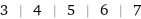 3 | 4 | 5 | 6 | 7