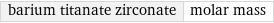 barium titanate zirconate | molar mass