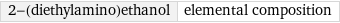 2-(diethylamino)ethanol | elemental composition